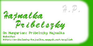 hajnalka pribelszky business card